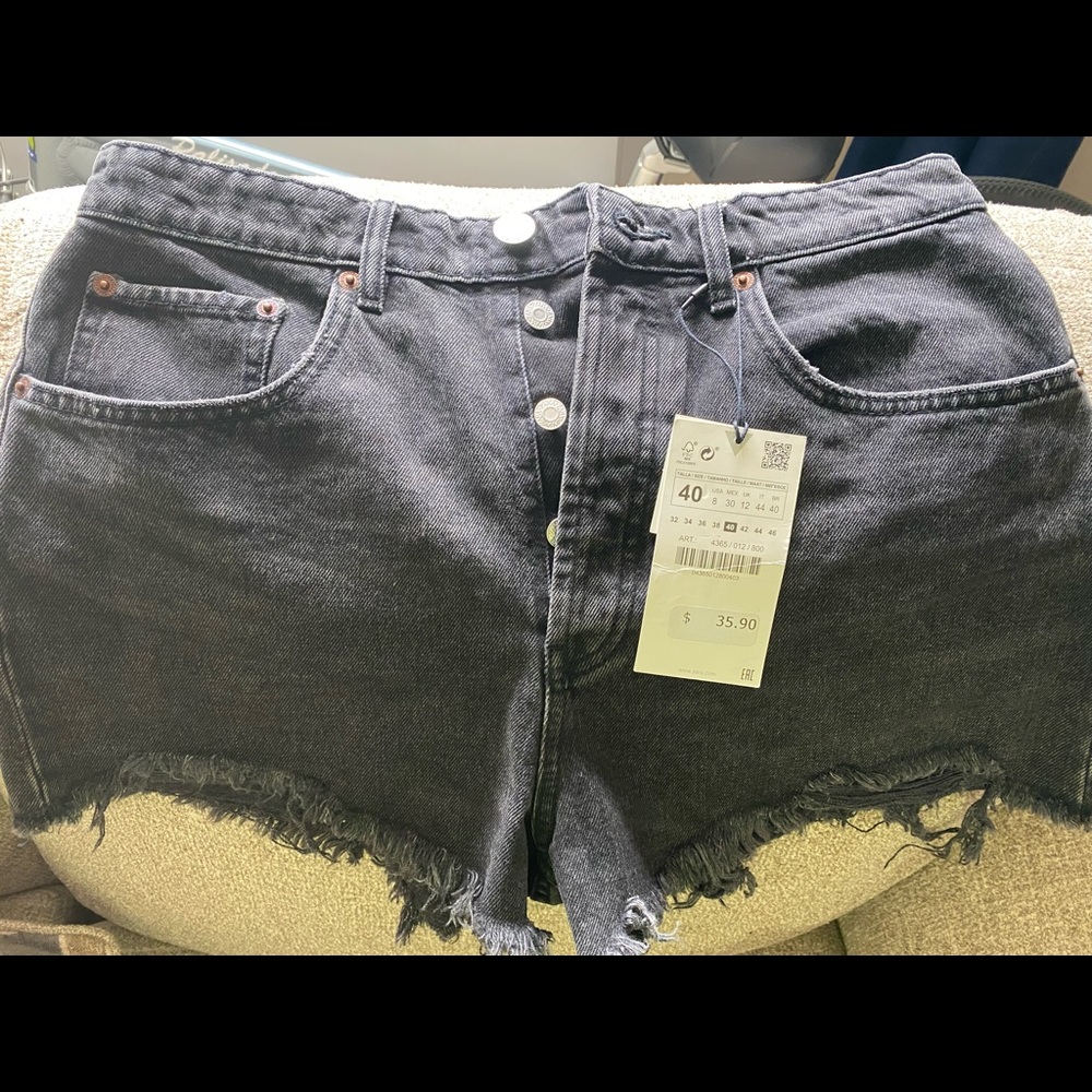 Zara high waisted jean shorts